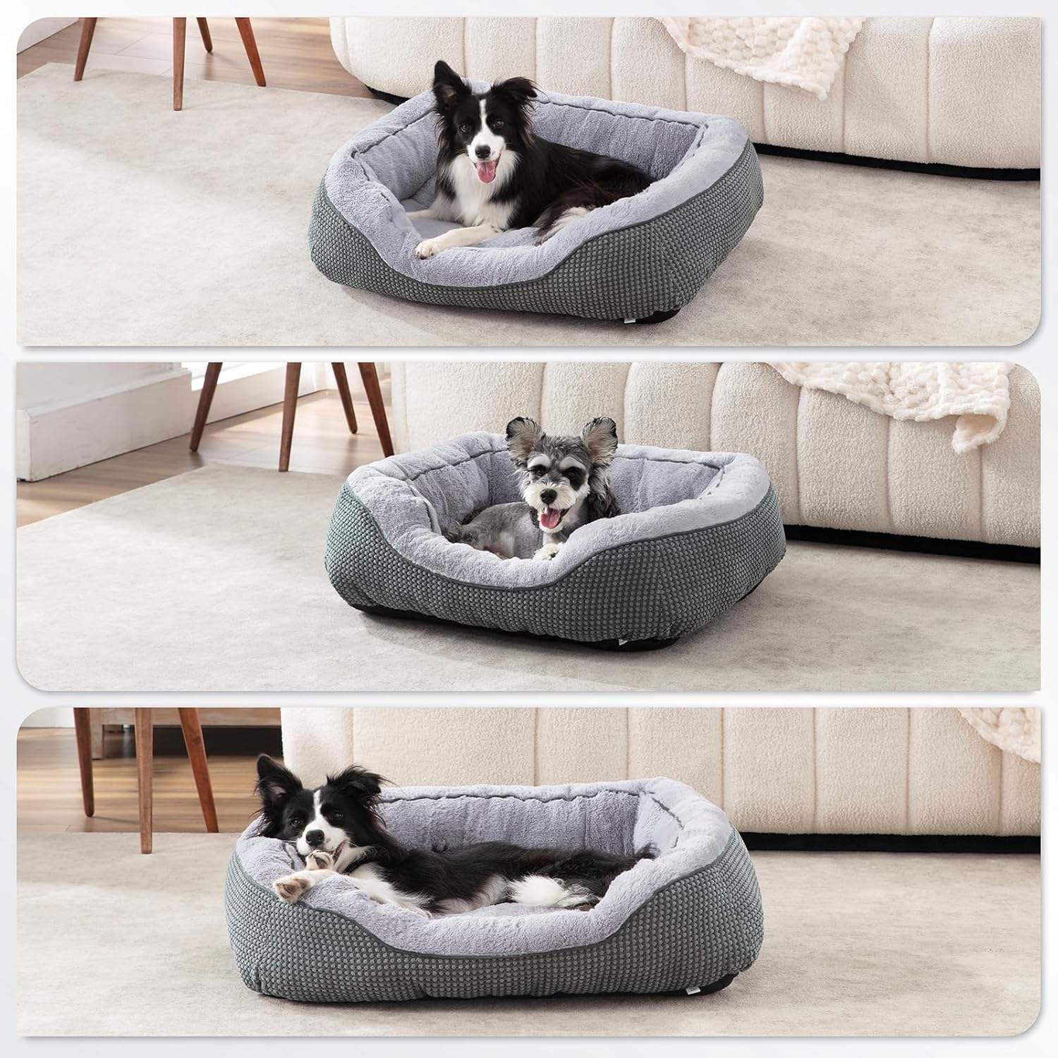 Soft Faux Fur Crate Bed for Stress-Free Dog Naps