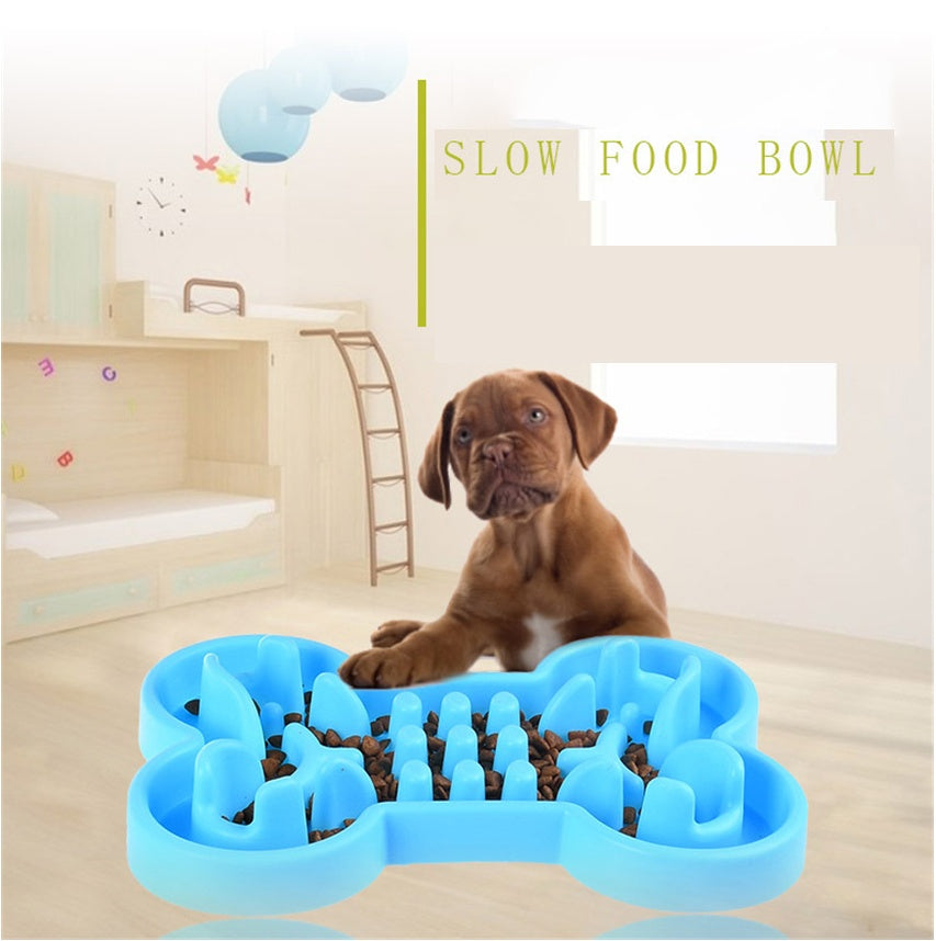 Fun Slow Food Bowl Helping Dogs Eat Calmly