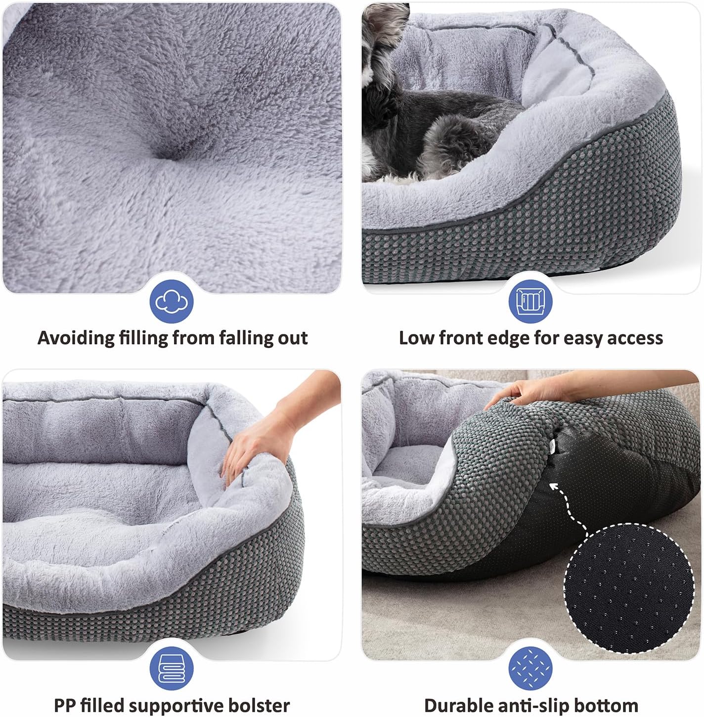 Soft Faux Fur Crate Bed for Stress-Free Dog Naps