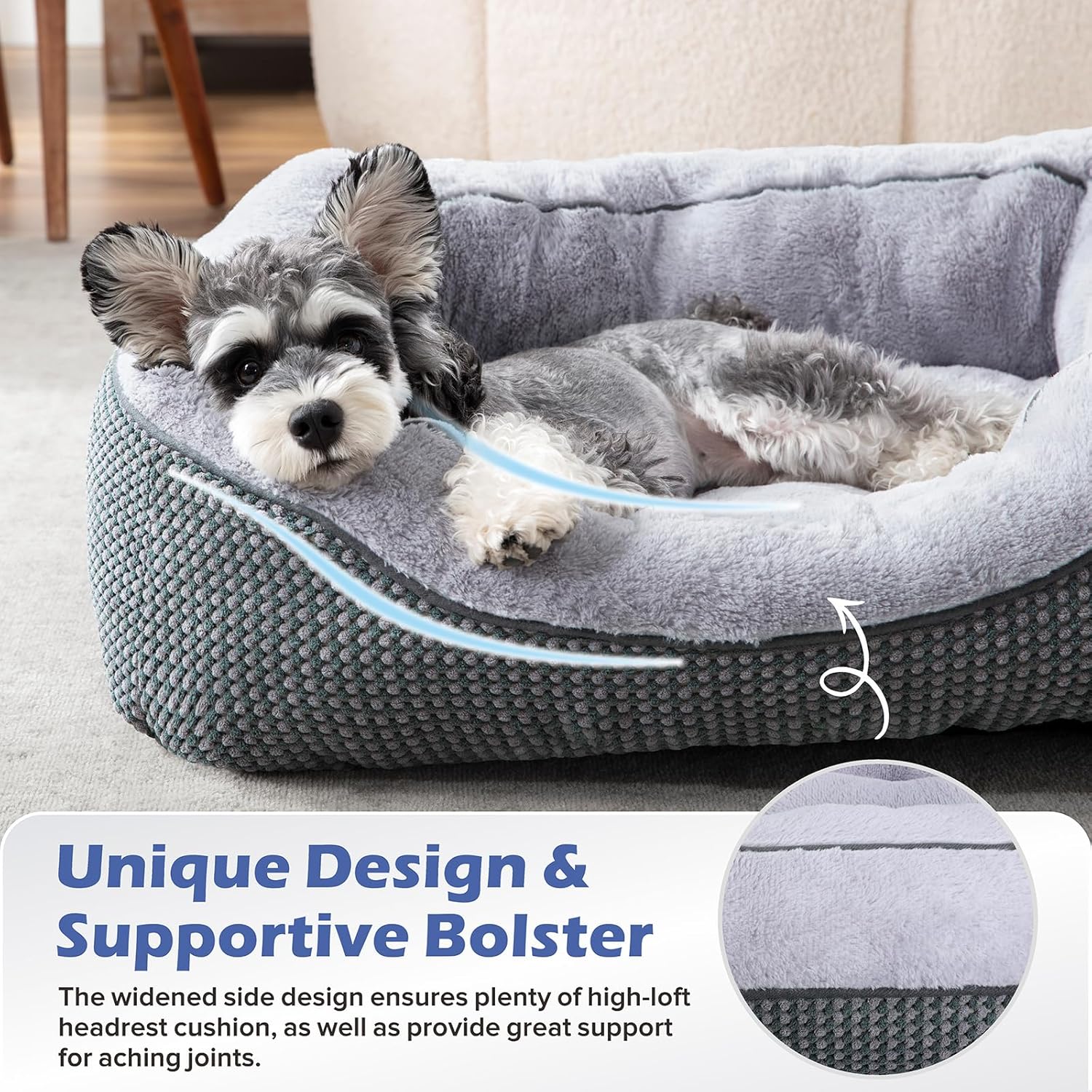Soft Faux Fur Crate Bed for Stress-Free Dog Naps