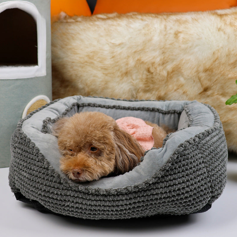 Soft Faux Fur Crate Bed for Stress-Free Dog Naps