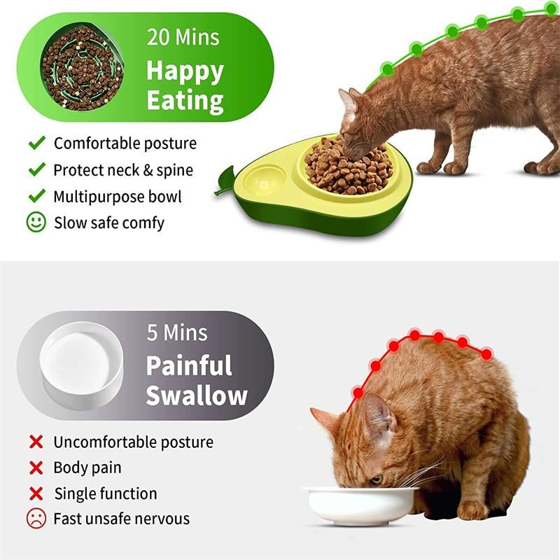 Avocado Automatic Pet Water & Slow Feeder for Small Pets